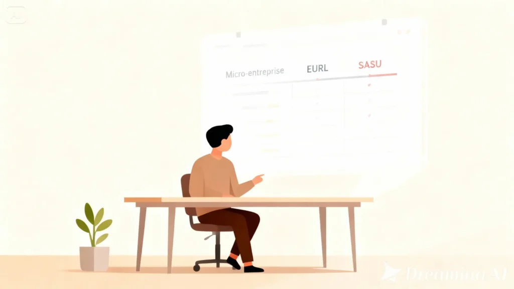 Entrepreneur comparant les différents statuts juridiques pour créer son activité